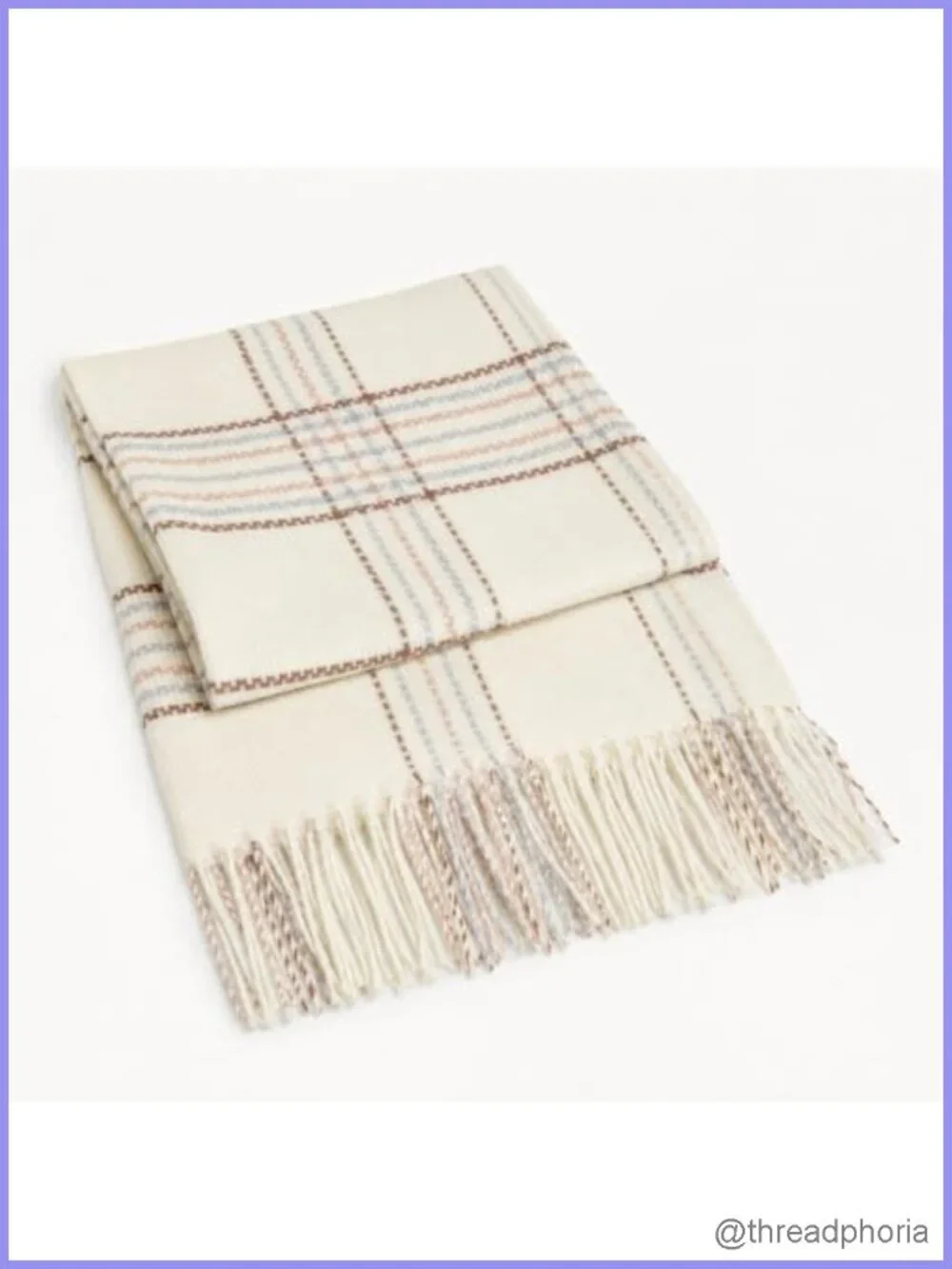 Women's Plaid Shawl Wrap Scarf with Tassels, Oversized Warm Winter Accessory